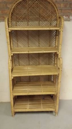 wicker shelf stand - Chicago Furniture