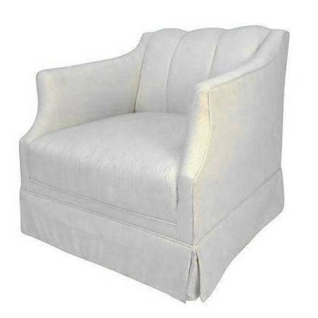 Chic White Club Chair Accent Chair  - Chicago Furniture