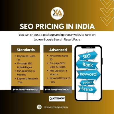 SEO pricing in India -  011 7156 4557
