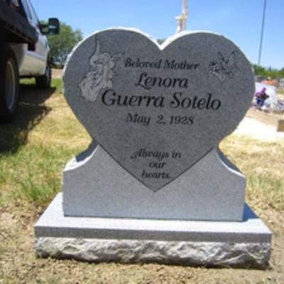 Heart Headstones For Graves  - San Antonio Art, Music