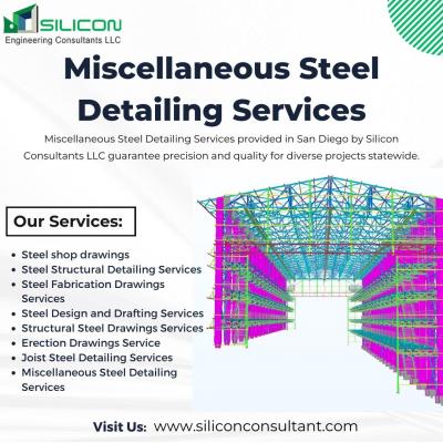 Explore our Miscellaneous Steel Detailing Services offered in San Diego, USA - San Diego Construction, labour