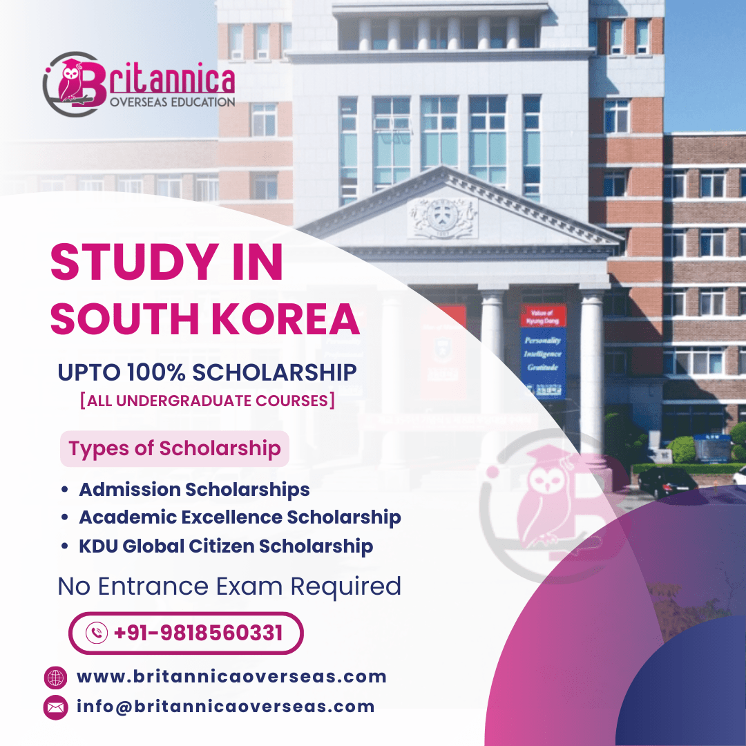 Study in south Korea for international students 2024
