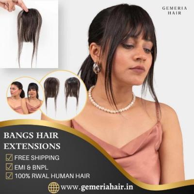 Transform Your Look: Gemeria Hair's Human Hair Bangs Extensions - Other Other