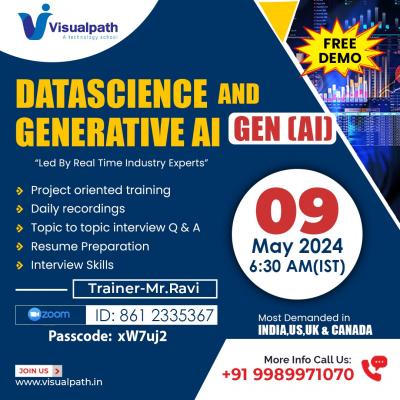 Data Science And Generative AI Online Training Free Demo  - Hyderabad Professional Services