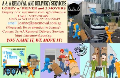 Man w/Lorry & 2 Professional Movers For Your Removal Services. - Singapore Region Other