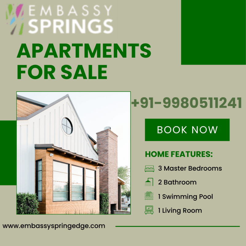Express Your Individuality at Embassy Spring Edge Apartment - Bangalore For Sale