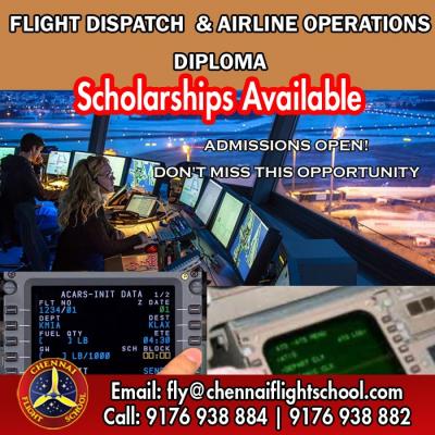 🎓 SCHOLARSHIPS AVAILABLE FOR FLIGHT DISPATCH AND AIRLINE OPERATIONS DIPLOMA COURSE 🎓 - Chennai Professional Services