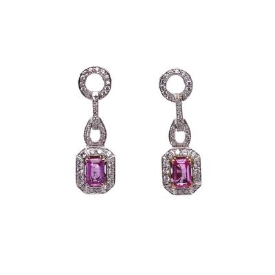 Exquisite Diamond and Sapphire Drop Earrings - Other Maintenance, Repair
