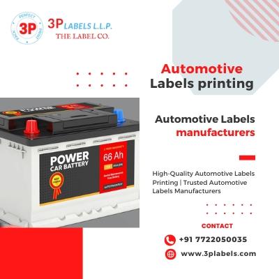 High-Quality Automotive Labels Printing | Trusted Automotive Labels Manufacturers