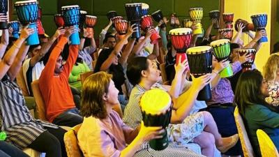 Office Drum Circle Activities - Chandigarh Events, Photography