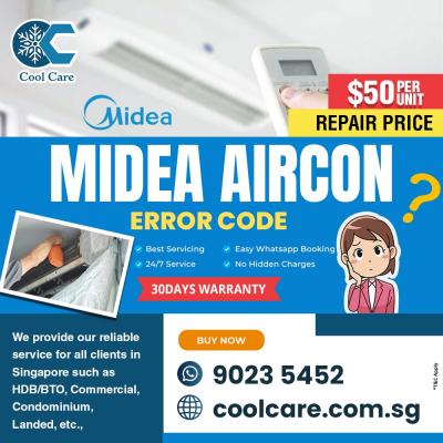 Midea Aircon Error code - Singapore Region Maintenance, Repair