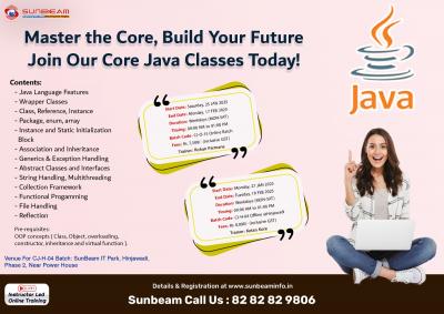 Enhance Your Programming Skills with Core Java Classes at Sunbeam Institute, Pune