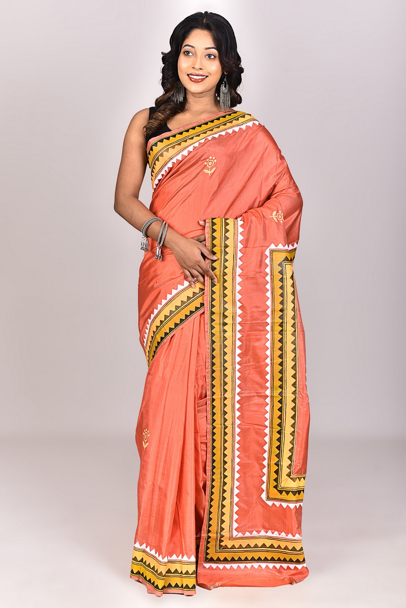 Pattachitra Silk Saree - Kolkata Clothing
