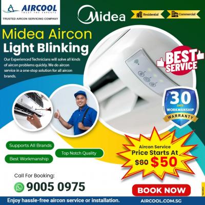 Midea Aircon Light Blinking 