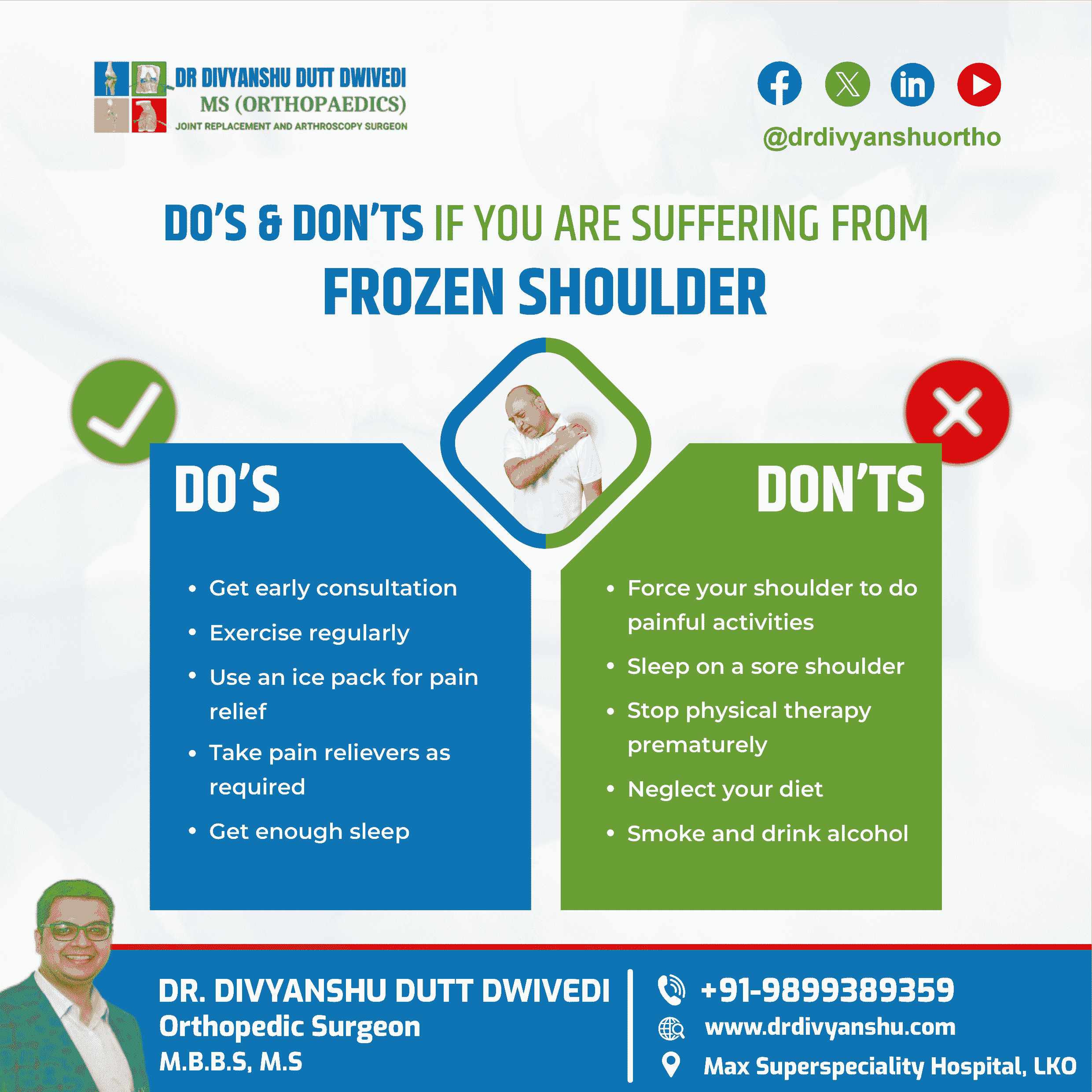 Expert Care for Frozen Shoulder – Dr. Divyanshu Dutt Dwivedi