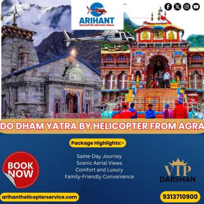 Book Private Helicopter For Do Dham Yatra From Agra