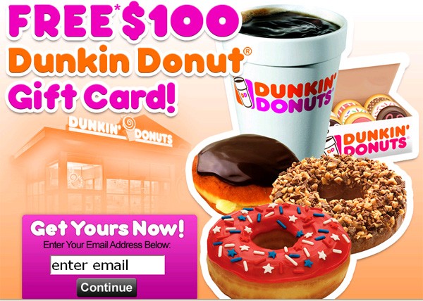 Win $100 Dunkin’ Donuts Gift Card