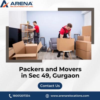 Smooth Packers and Movers in Sector 49, Gurgaon । Arena Relocations Pvt Ltd