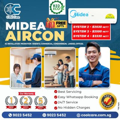 Midea Aircon - Singapore Region Maintenance, Repair