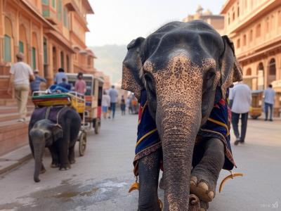 Best photo spots for Amber Fort Elephant Ride