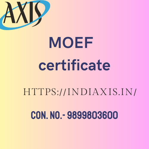 MOEF Certificate