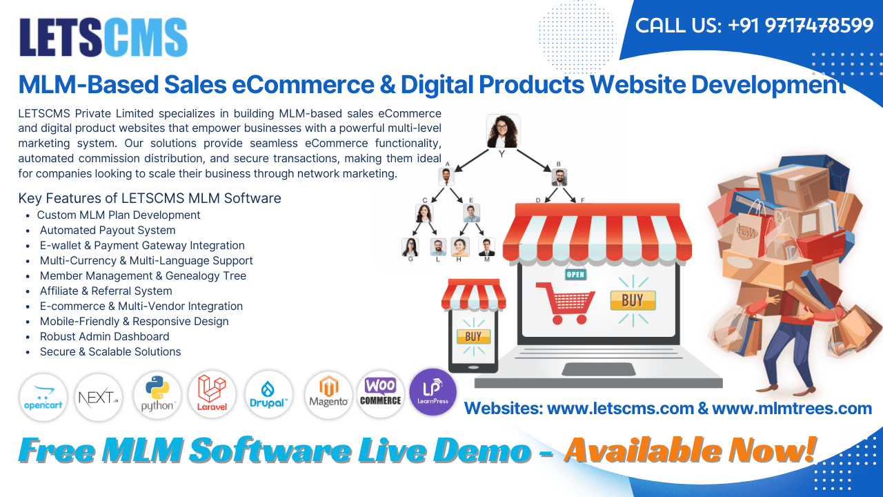 Best MLM-Based Sales eCommerce & Digital Products Website Development in the USA