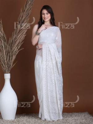 Lucknowi Chikan Saree - Lucknow Clothing