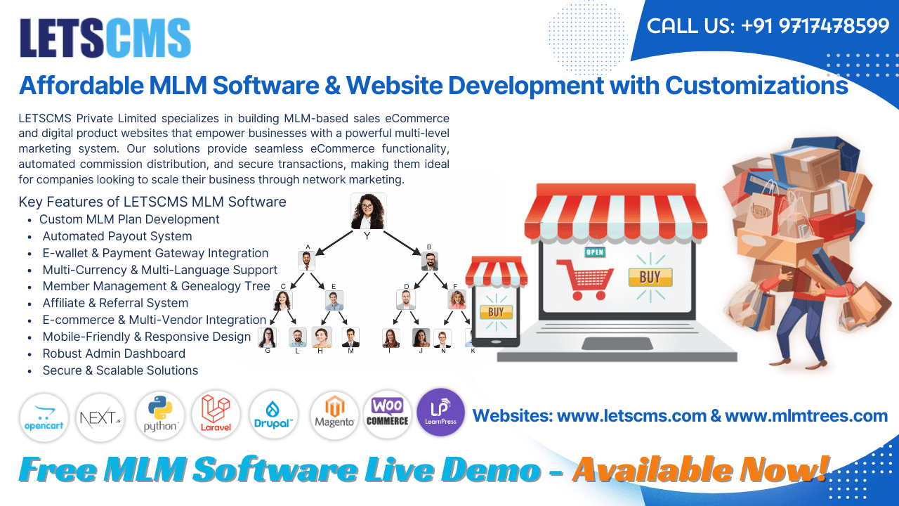 Affordable MLM Software & Website Development with Customizations in your website