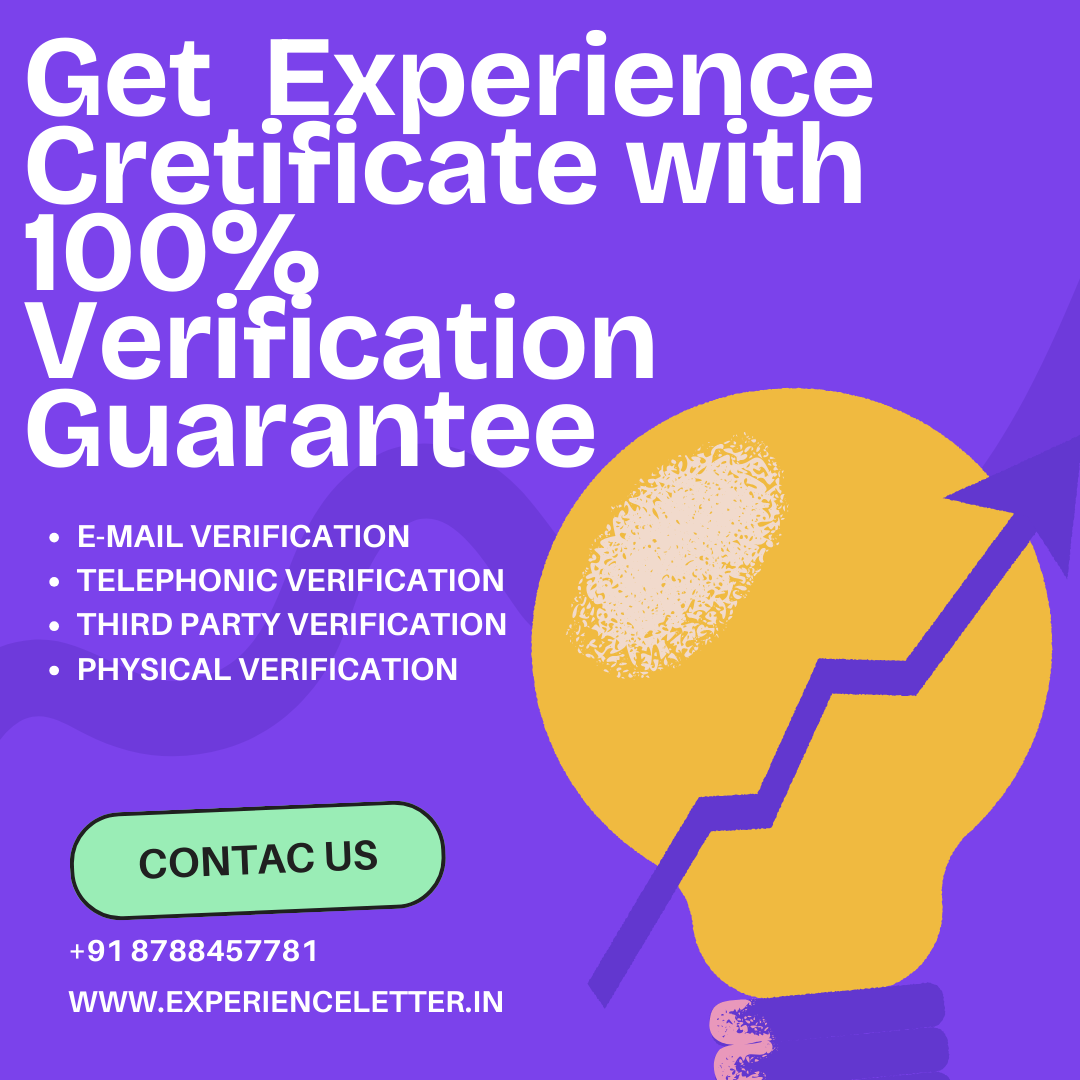 Experience Certificate Provider - Pune IT, Computer
