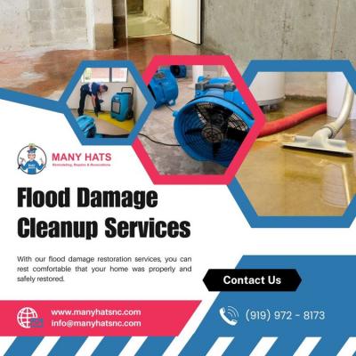 Flood Damage Cleanup Services in Durham | Many Hats