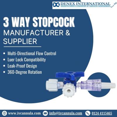 3 way stopcock manufacturer & exporter - Denex International