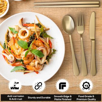 cutlery set gold - Chicago Interior Designing