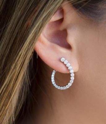 Lab Grown Diamonds Earrings | aadeshwari.com - Agra Jewellery
