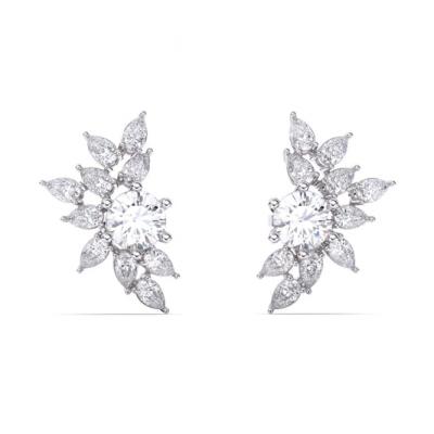 Lab Grown Diamonds Earrings | aadeshwari.com - Agra Jewellery