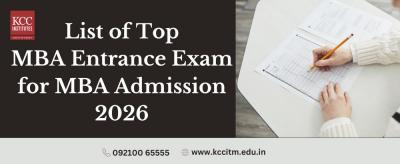 List of Top MBA Entrance Exam for MBA Admission 2026
