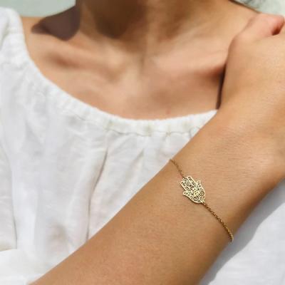Protective 18K Gold Chain Bracelet – Hand of Fatima - Bern Jewellery