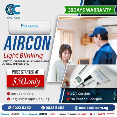 Daikin Aircon Light blinking
