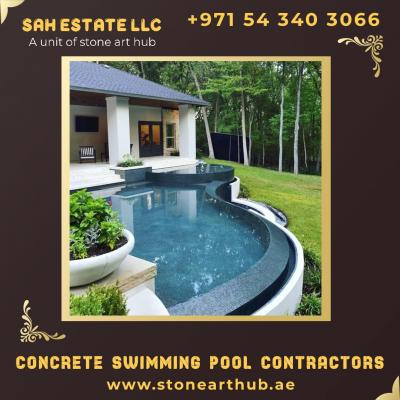 Concrete Swimming Pool Contractors in Dubai - ☎ +971 54 340 3066 - Dubai Interior Designing