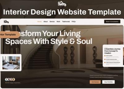 Professional Interior Design Website Template for Agencies