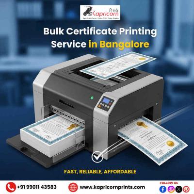 Bulk Certificate Printing Service in Bangalore