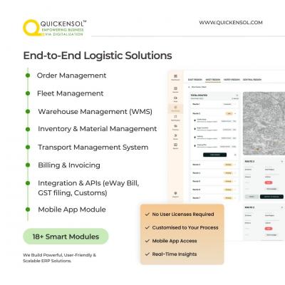 Custom ERP Software for Logistics | Quickensol ERP Solutions