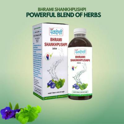 Ayurvedic Brahmi Shankhpushpi Syrup for Stress-Free Mind | Sampuran Swadeshi