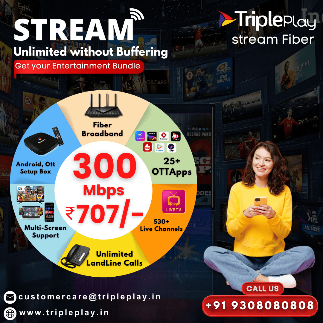TriplePlay IPTV – Unlimited Entertainment at Home - Gurgaon Other