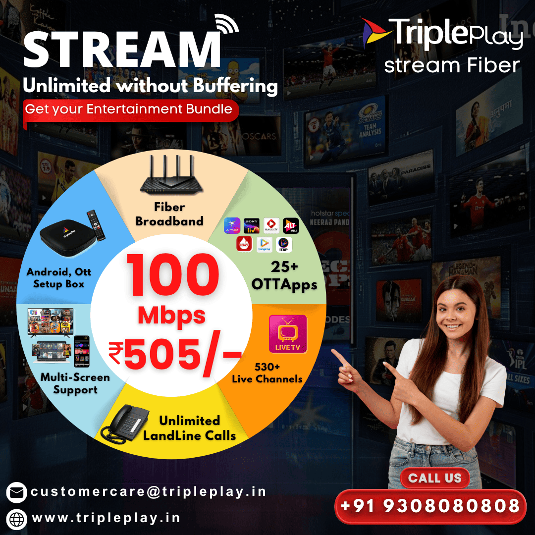 TriplePlay IPTV – Unlimited Entertainment at Home - Gurgaon Other