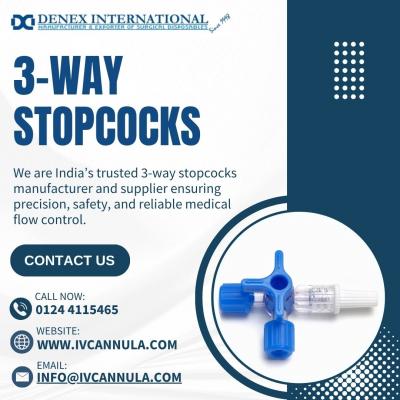 3-way stopcocks Manufacturer & Supplier in India