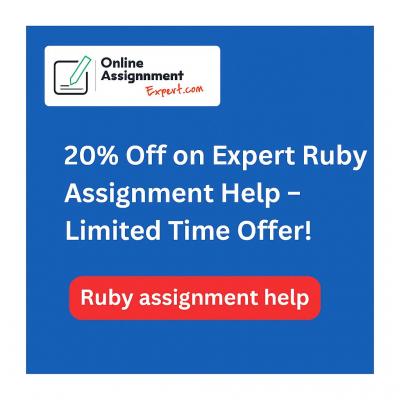20% Off on Expert Ruby Assignment Help – Limited Time Offer!