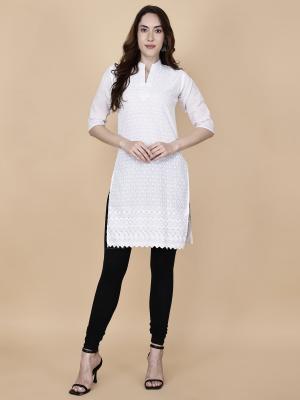 Stylish Chicken Kurti with Collar Neck – Pretty Lady