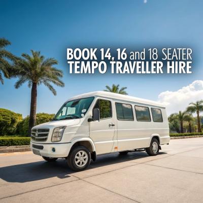 Book 14, 16 and 18 Seater Tempo Traveller Hire in Jaipur