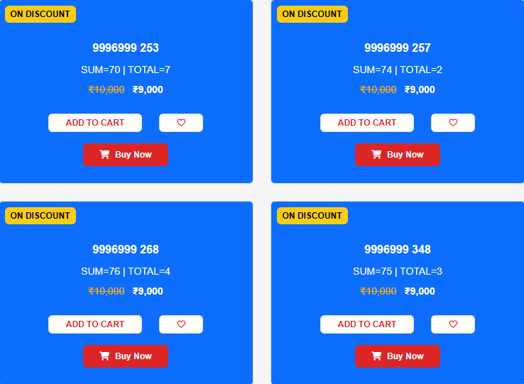 Mobile Numerology Number Selection | Fancywala.in - Bangalore Other