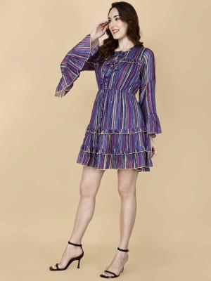 Short Fit and Flare Dress Blue – Own Your Perfect Chic Look!